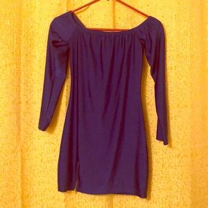 Royal Blue Mini Dress. Cotton, Polyester, Spandex.